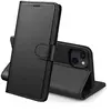 Image de Coque pour iPhone 13 MINI (5,4) - Portefeuille Noir Rabat Clapet Aimanté Rangement Cartes