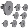 Image de Roues de lave-vaisselle universelles pour panier inférieur [Lot 8] Pièces de rechange compatible avec AEG Candy Electrolux Faure Ikea
