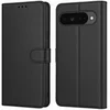 Image de Coque pour Google Pixel 10 / Pixel 10 Pro - Portefeuille Noir Rabat Clapet Aimanté Rangement Cartes