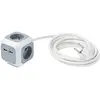 Image de Prise cubique sans interrupteur 4 modules 16A Diall + chargeur USB type A 2 prises 2,4A 3m
