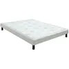 Image de Sommier confort ferme chenillé lin 15 cm NATURE 140x190