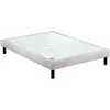 Image de Sommier confort médium chenillé lin 18 cm NATURE 80x190