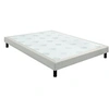 Image de Sommier confort ferme chenillé lin 15 cm NATURE 2x80x200