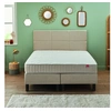 Image de Ensemble boxspring 5 en 1 surmatelas + matelas + sommier + tête de lit + pieds ENCHANTEUR Chenille lin 2x80x200