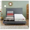 Image de Ensemble sommier électrique et tête de lit Horizon-2 x 90 x 200 cm-Gris