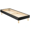 Image de Sommier kit déco en bois massif gris anthracite - 90x190