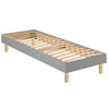 Image de Sommier en kit déco gris clair - 90x190