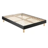 Image de Sommier kit déco en bois massif gris anthracite - 160x200