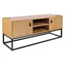Image de Meuble TV 2 Portes Aspect Bois et Pieds Métal - ABRIL -
