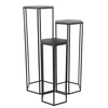 Image de RAZZA - Lot de 3 Sellettes Gigognes Métal Noir -