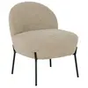 Image de Fauteuil Imitation Laine Beige Piétement Acier Noir - SPLINE -
