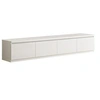 Image de DEYTON - Meuble TV 4 Portes Laqué Blanc Brillant -