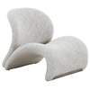 Image de Fauteuil Tissu Maille chinée Gris Clair - ALFREDO -