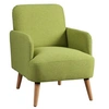 Image de Fauteuil Rembourré Tissu Vert - TEODORE -
