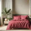 Image de 3S. x Tertio Housse de couette coton - Rose - Vieux Rose 200 x 200 cm