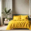 Image de 3S. x Tertio Housse de couette coton - Jaune - Curry 240 x 220 cm