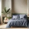 Image de 3S. x Tertio Housse de couette coton - Bleu - Orage 240 x 220 cm