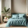 Image de 3S. x Tertio Housse de couette coton - Bleu - Glacier 260 x 240 cm