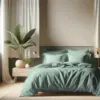 Image de 3S. x Tertio Housse de couette coton - Vert - Céladon 240 x 220 cm