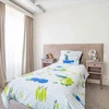 Image de 3S. x Collection Parure de lit coton - CROCODILE - Bleu ciel 200 x 200 cm