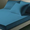Image de 3S. x Tertio Drap-housse polycoton - Bleu - Canard 160 x 200 cm