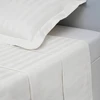 Image de 3S. x Tertio Drap Plat satin de Coton rayé - Blanc 240 x 300 cm