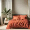 Image de 3S. x Tertio Housse de couette coton - Orange - Tangerine 140 x 200 cm
