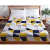 Image de 3S. x Collection Drap-housse en coton - TRIGONE - Bleu 140 x 190 cm