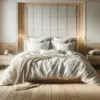 Image de 3S. x Tertio Housse de couette gaze de coton - Blanc 140 x 200 cm