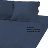 Image de 3S. x Tertio Drap-housse grand bonnet XL gaze de Coton - Bleu - Indigo 90 x 190 cm