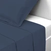 Image de 3S. x Tertio Drap plat Gaze de coton - Bleu - Indigo 270 x 300 cm