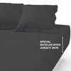 Image de 3S. x Tertio Drap Housse uni Grand Bonnet Satin De Coton - Gris - Anthracite 140 x 190 cm