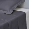 Image de 3S. x Tertio Drap plat uni Satin de coton - Gris - Anthracite 270 x 300 cm