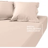 Image de 3S. x Tertio Drap housse grand bonnet XL Percale de coton - Beige - Rosé 140 x 190 cm