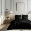 Image de 3S. x Tertio Housse de couette percale de coton - Noir 240 x 220 cm