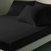 Image de 3S. x Tertio Drap-housse percale de coton - Noir 120 x 190 cm