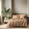 Image de 3S. x Tertio Housse de couette coton - Beige - Rose Beige 240 x 220 cm