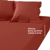 Image de 3S. x Tertio Drap-housse grand bonnet coton - Terracotta 90 x 190 cm