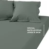 Image de 3S. x Tertio Drap-housse grand bonnet coton - Vert - Lichen 180 x 200 cm