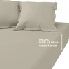 Image de 3S. x Tertio Drap-housse grand bonnet coton - Gris - Galet 140 x 190 cm
