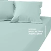 Image de 3S. x Tertio Drap-housse grand bonnet coton - Bleu - Glacier 180 x 200 cm