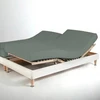Image de 3S. x Tertio Drap-housse sommier articulé coton - Vert - Lichen 2 x 90 x 200 cm