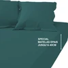 Image de 3S. x Tertio Drap-housse grand bonnet XL Coton - Vert - Emeraude 90 x 190 cm