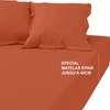 Image de 3S. x Tertio Drap-housse grand bonnet XL Coton - Orange - Tangerine 160 x 200 cm