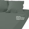 Image de 3S. x Tertio Drap-housse grand bonnet XL Coton - Vert - Lichen 180 x 200 cm