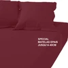 Image de 3S. x Tertio Drap-housse grand bonnet XL Coton - Grenat 180 x 200 cm
