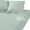 Image de 3S. x Tertio Drap-housse grand bonnet XL Coton - Vert - Céladon 180 x 200 cm