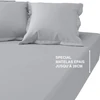 Image de 3S. x Tertio Drap Housse Grand Bonnet Percale De Coton - Gris Perle 180 x 200 cm