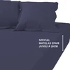 Image de 3S. x Tertio Drap Housse Grand Bonnet Percale De Coton - Bleu - Indigo 90 x 190 cm