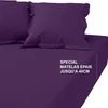 Image de 3S. x Tertio Drap-housse grand bonnet XL percale de coton - Violet 140 x 190 cm